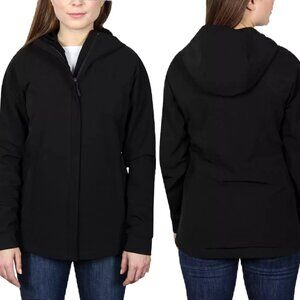 🖤 NWT Kirkland Signature Black Softshell Jacket XL Faux Fur Lined Hooded ✨